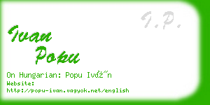 ivan popu business card